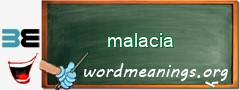 WordMeaning blackboard for malacia